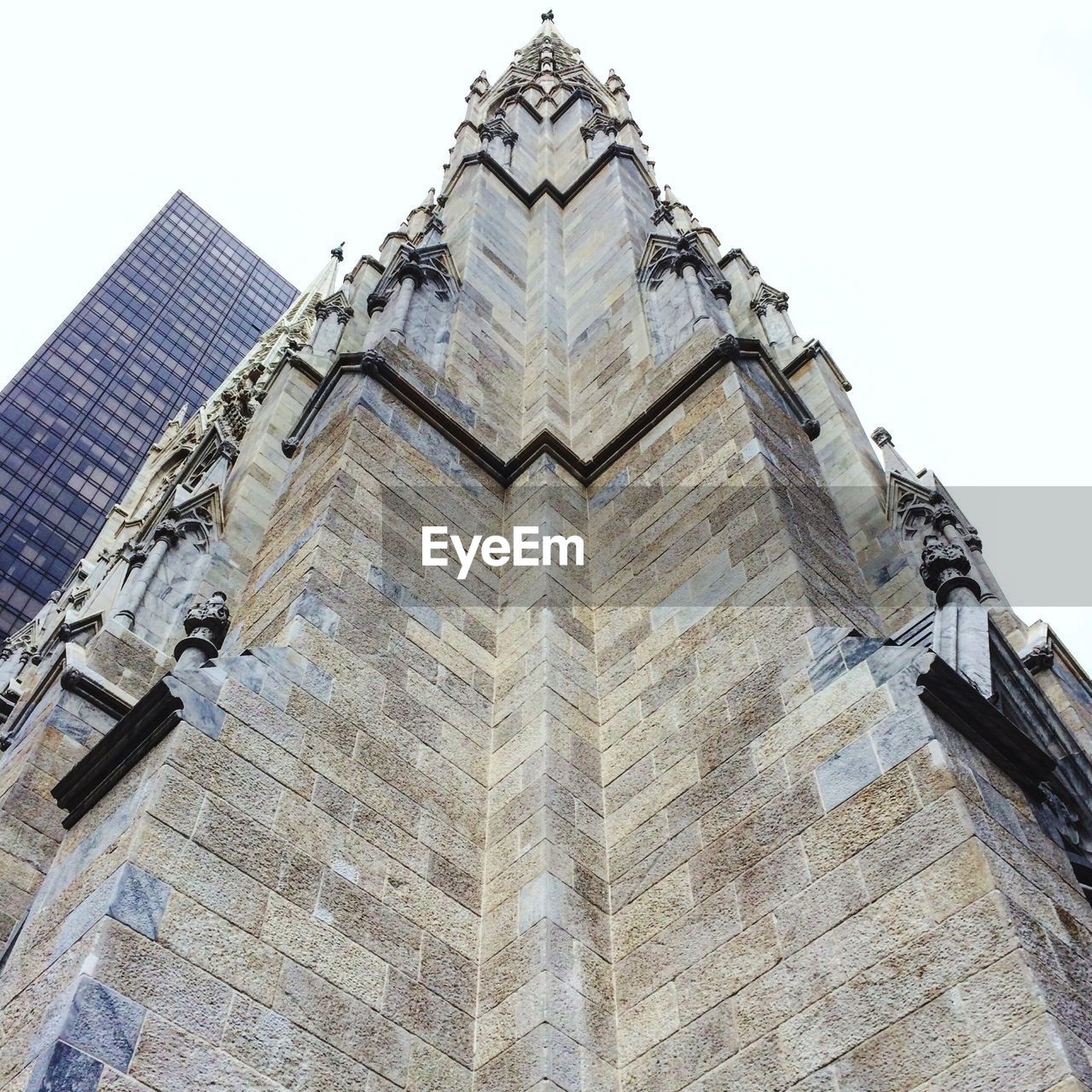 Low angle view of st patrick cathedral against sky