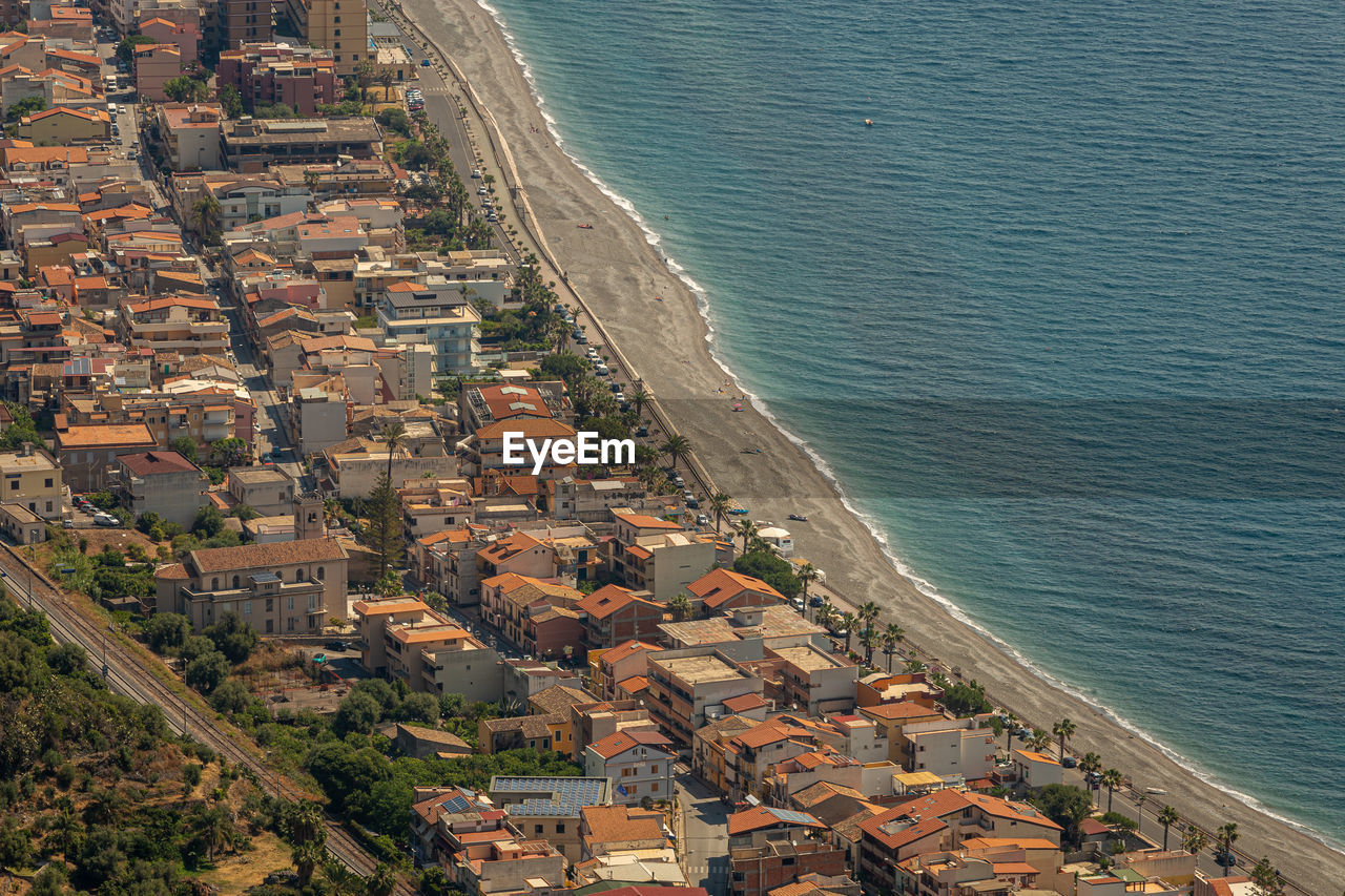 View of the top of a typical sicilian seafaring town