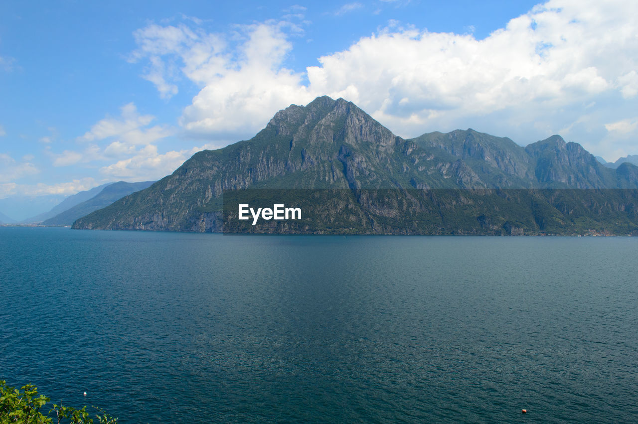 Aerial view of iseo lake