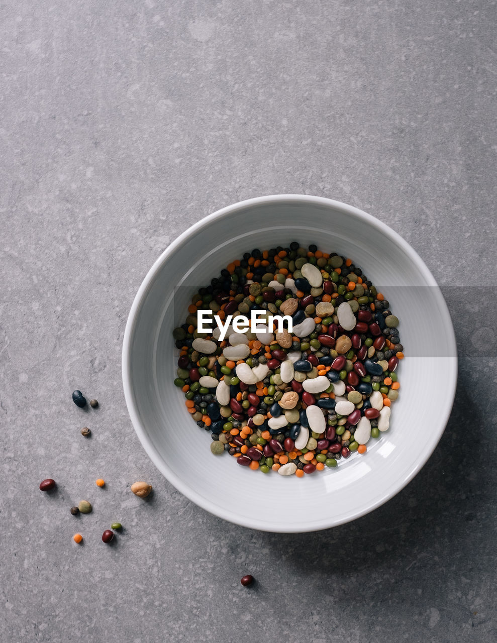 High angle view of food in bowl on table