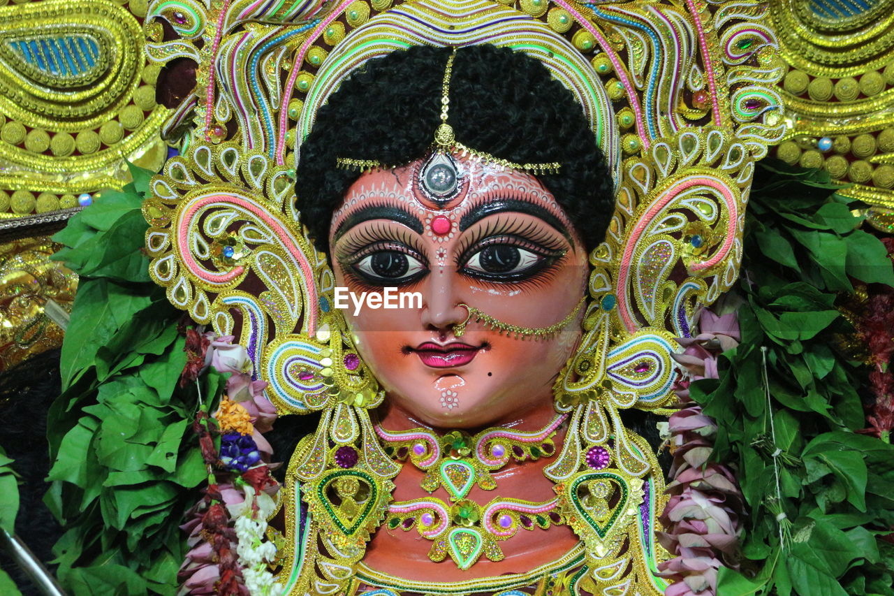 Close-up of goddess durga