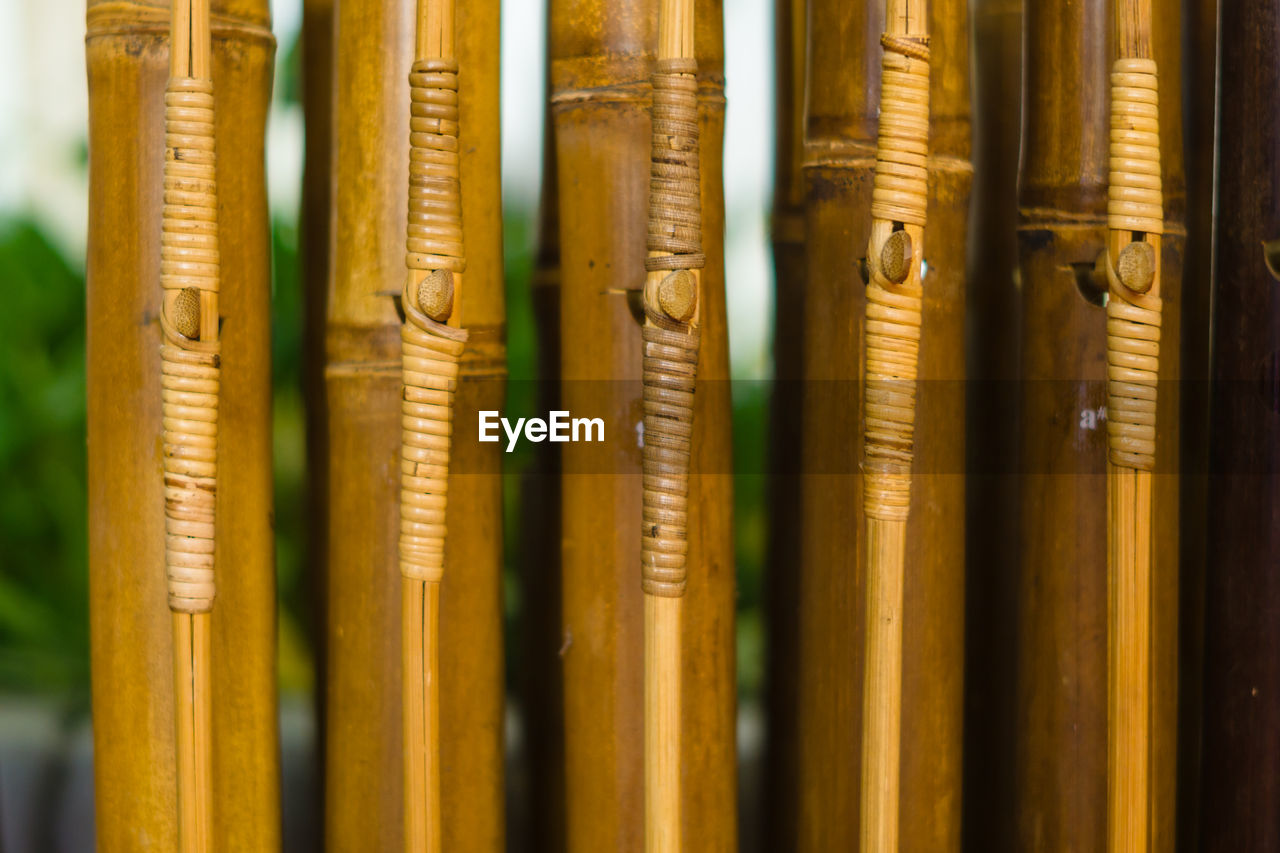 Angklung, the traditional music instruments from sundanese, west java, indonesia, made from bamboo