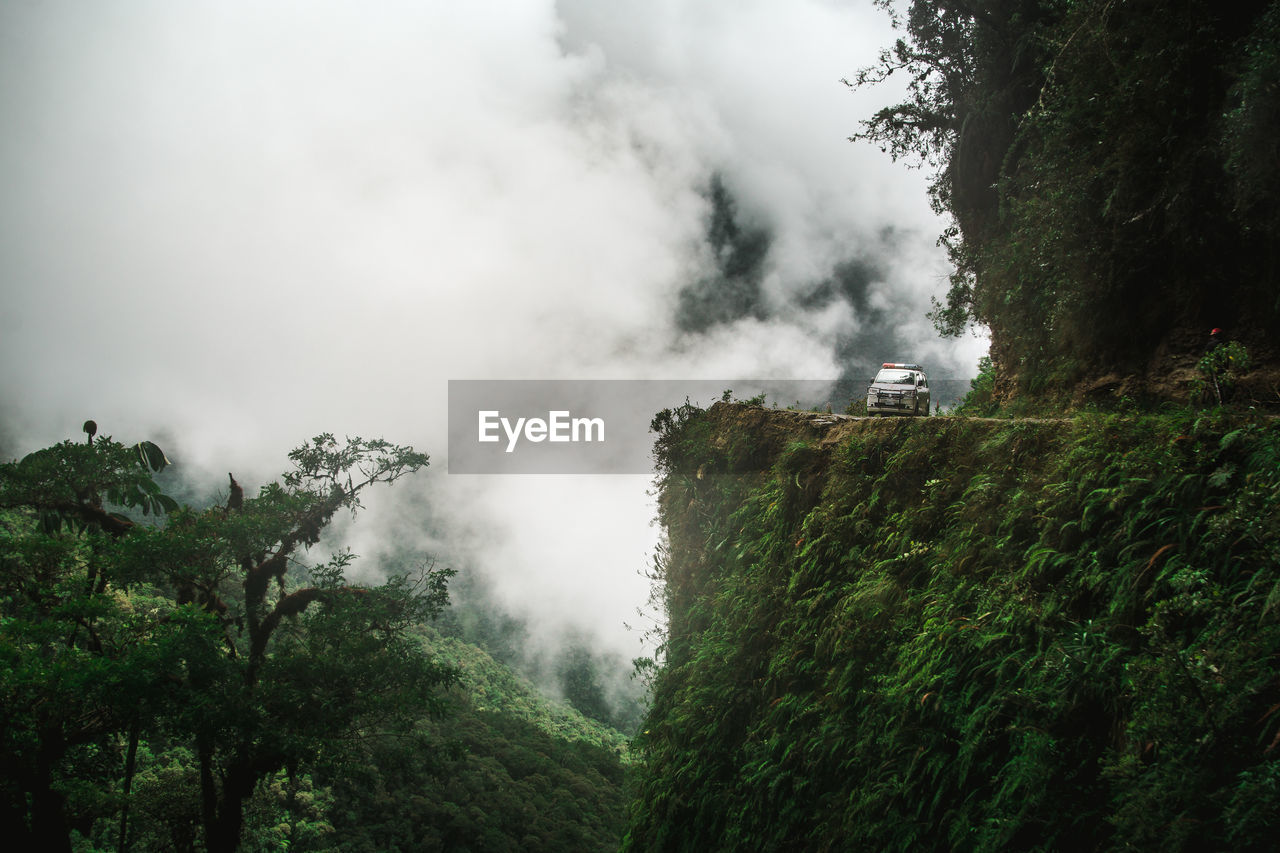 Mountains during foggy weather