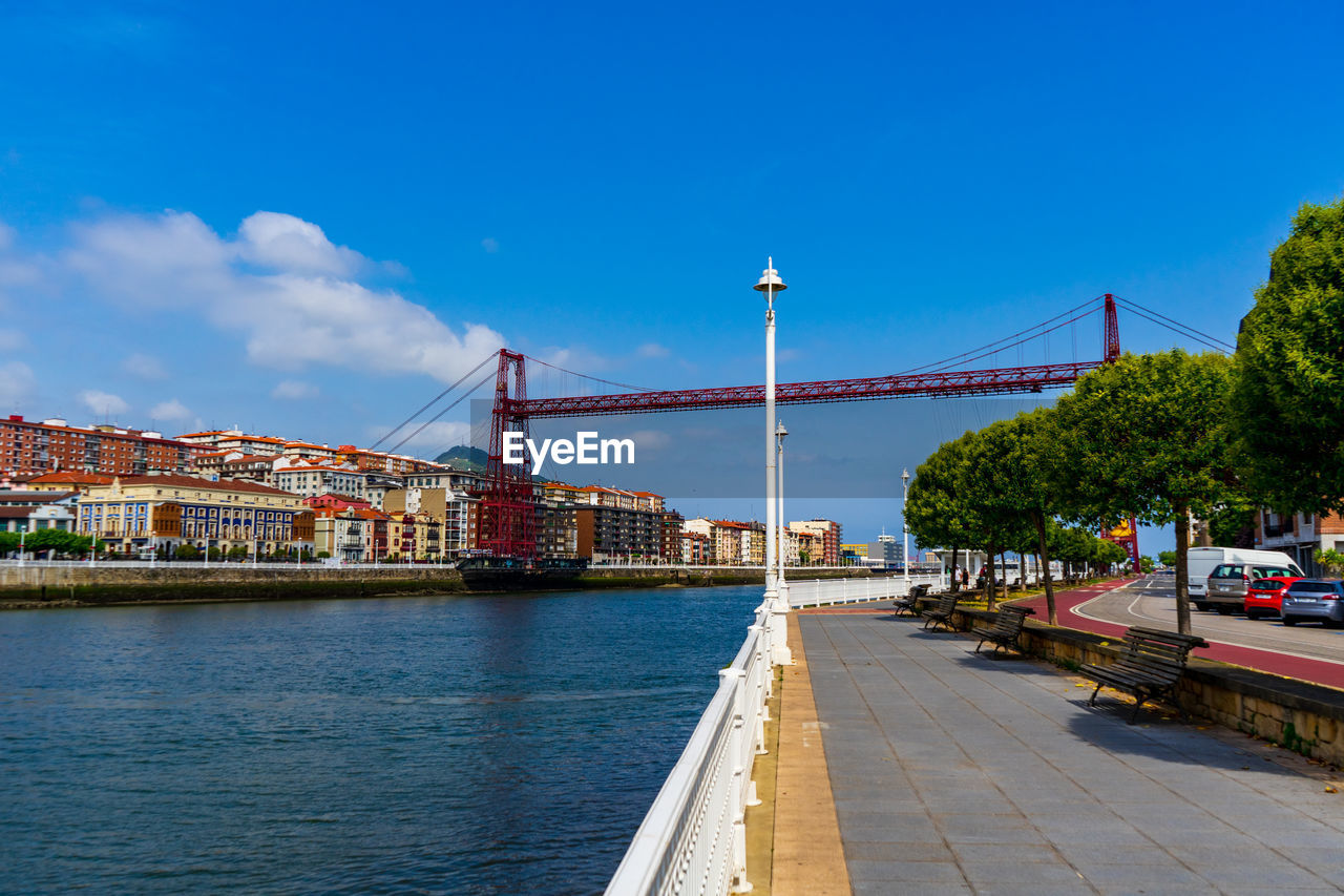 bridge over river in city