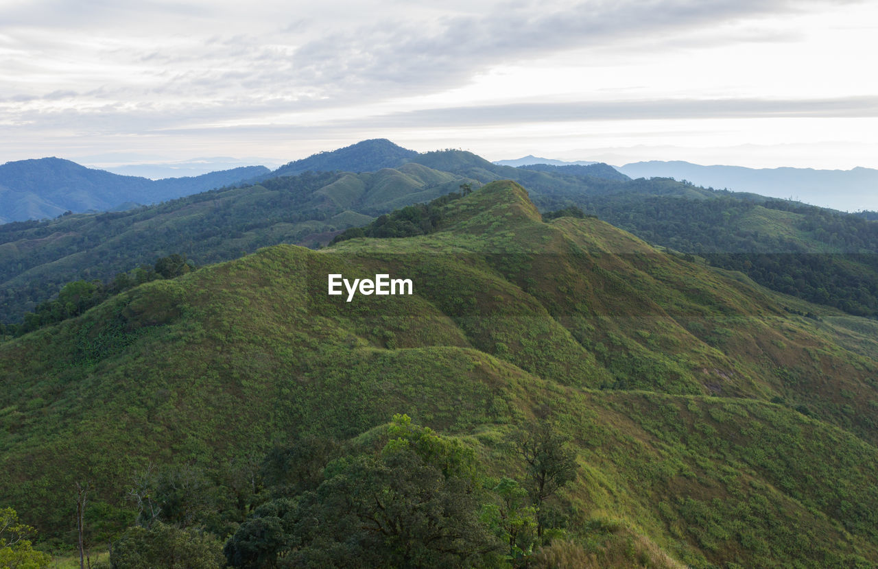 High angle view of landscape against sky