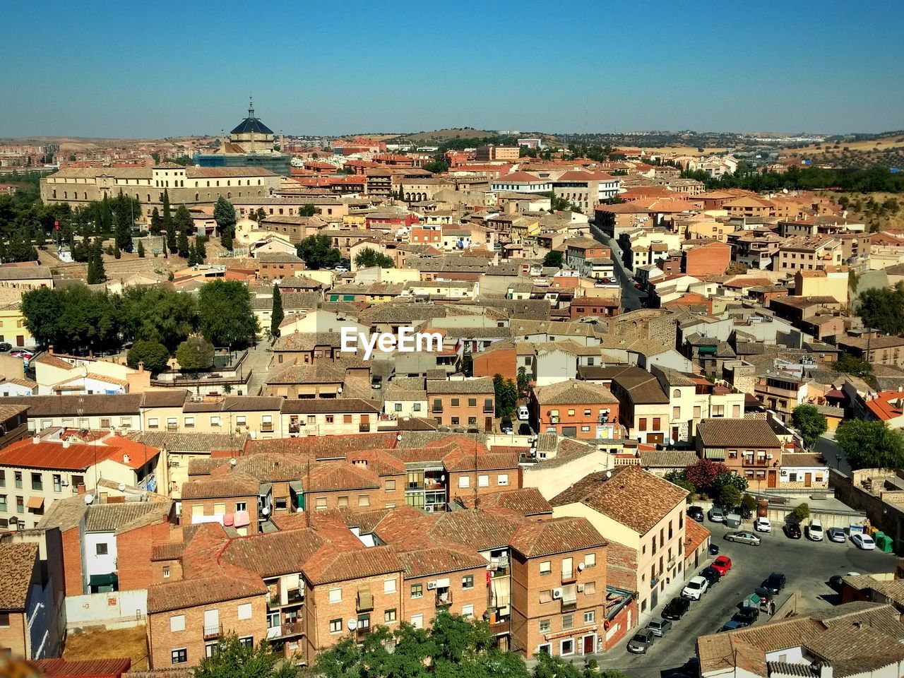 High angle view of townscape