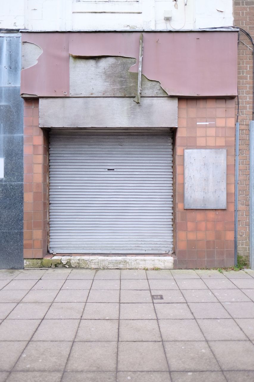 CLOSED DOORS OF BUILDING