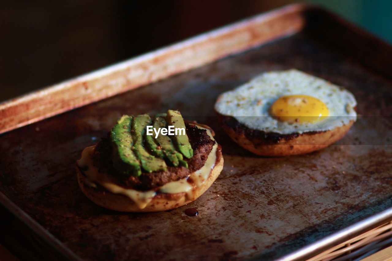 Close-up of breakfast on plate