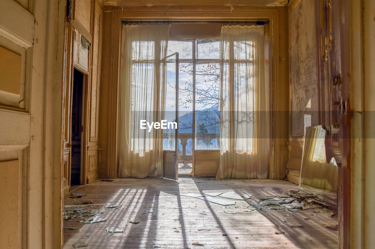 Interior of abandoned house