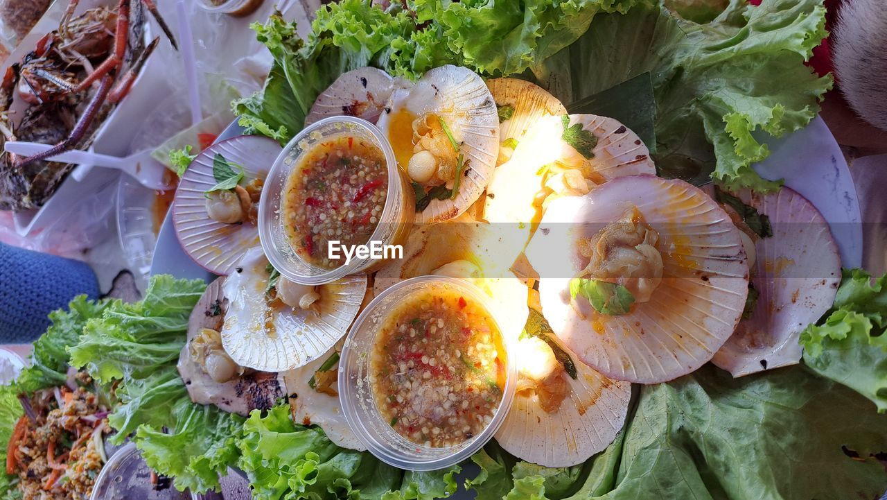 food, food and drink, vegetable, high angle view, healthy eating, freshness, wellbeing, flower, plant, no people, nature, variation, day, meal, dish, plant part, leaf, directly above, growth, floristry