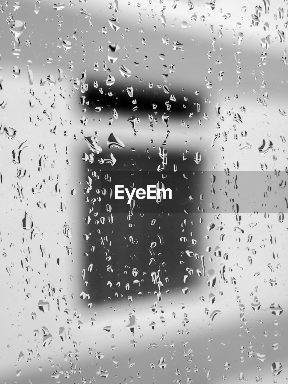 Close-up of water drops on glass