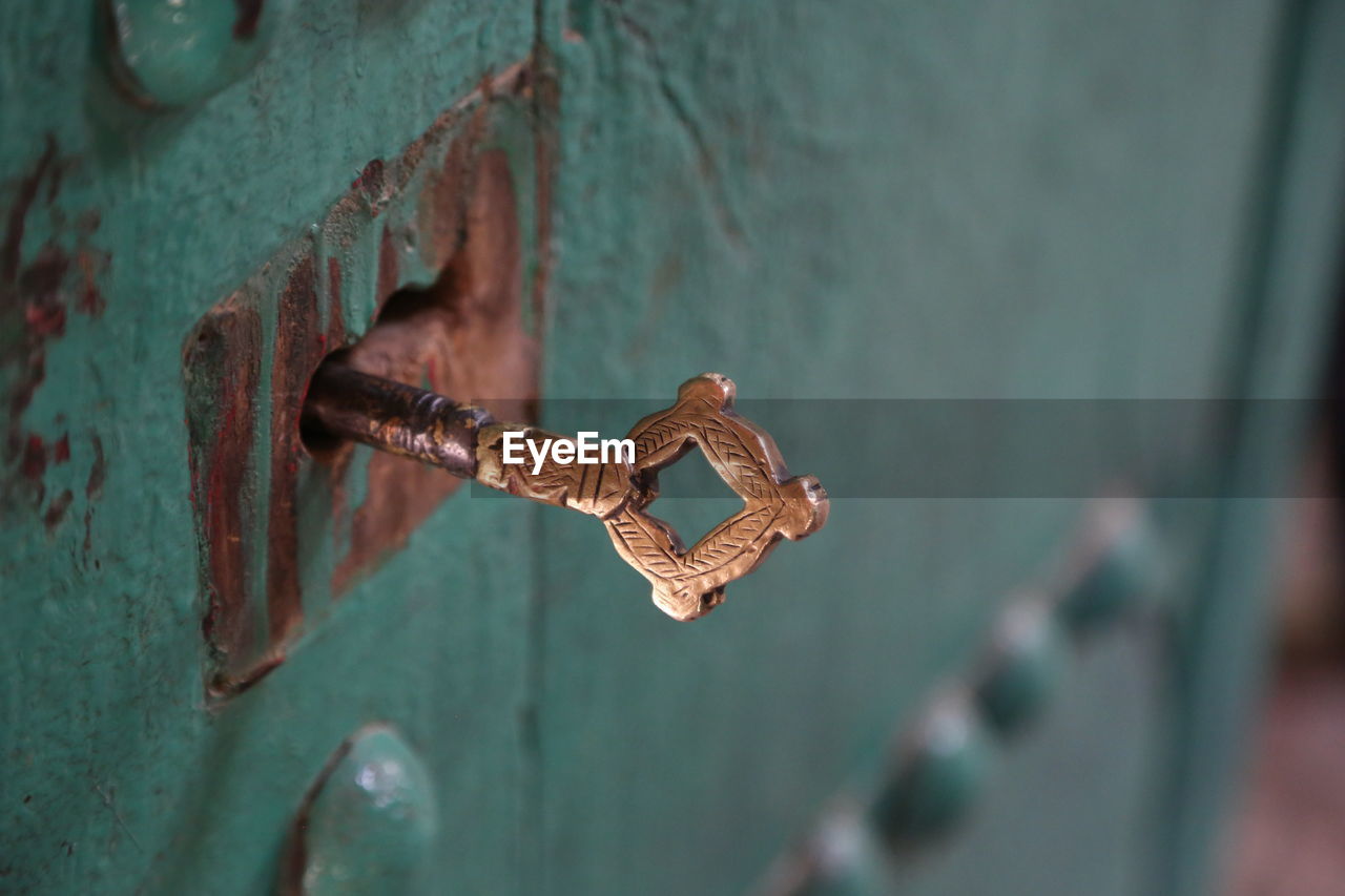 Close-up of metallic key