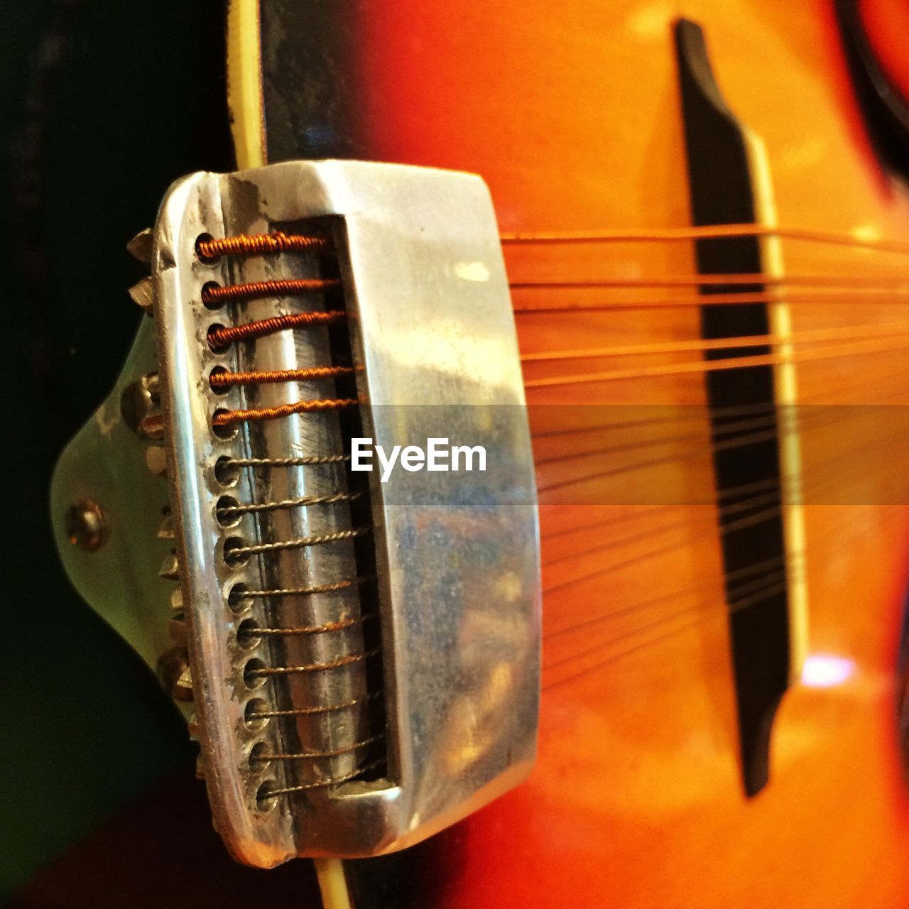 Close-up view of guitar