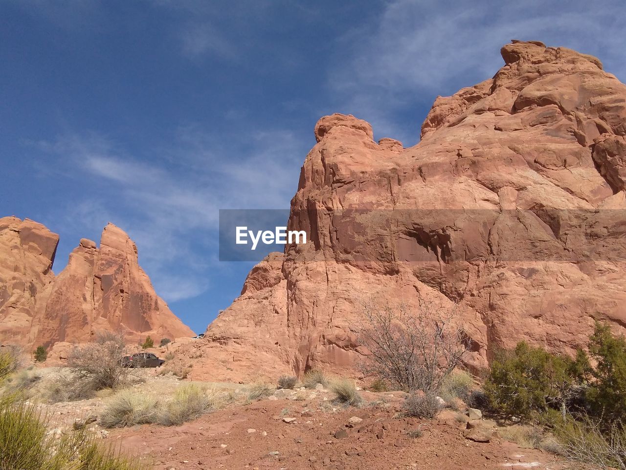 Rock formations against sky