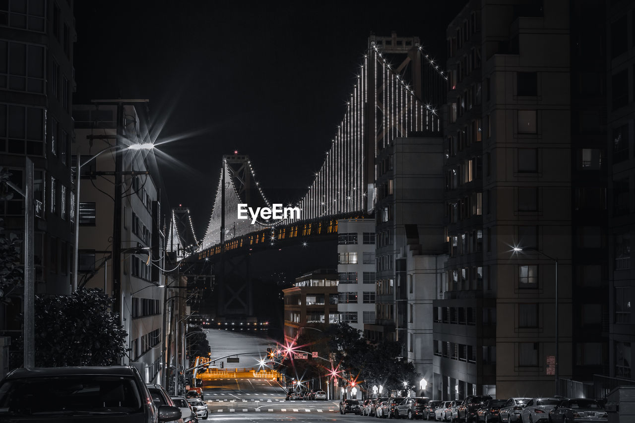 CITY STREET AT NIGHT