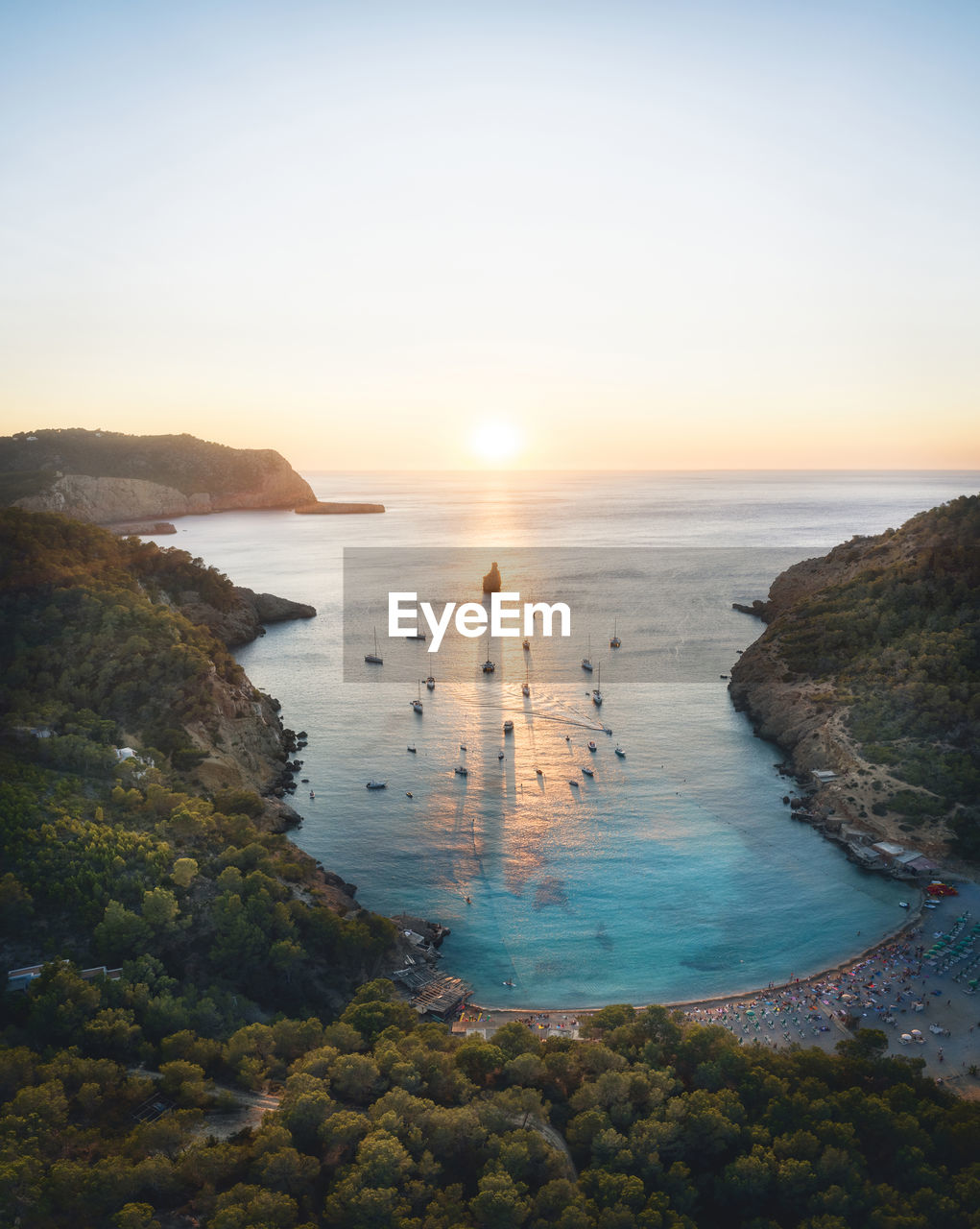 high angle view of sea against sky