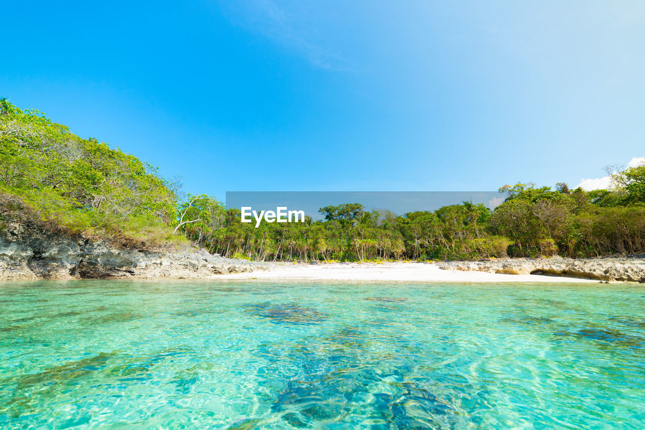 SCENIC VIEW OF SEA AGAINST BLUE SKY