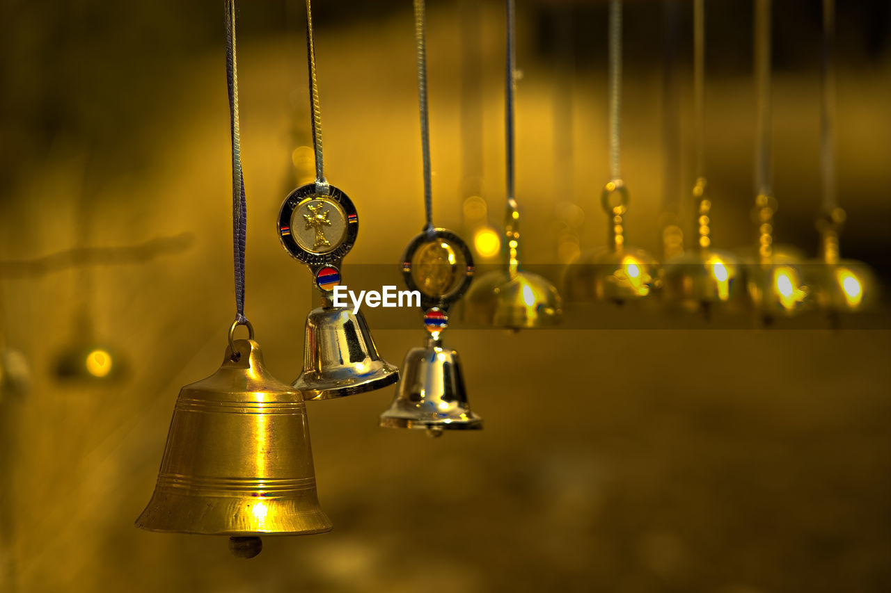 Close-up of bells