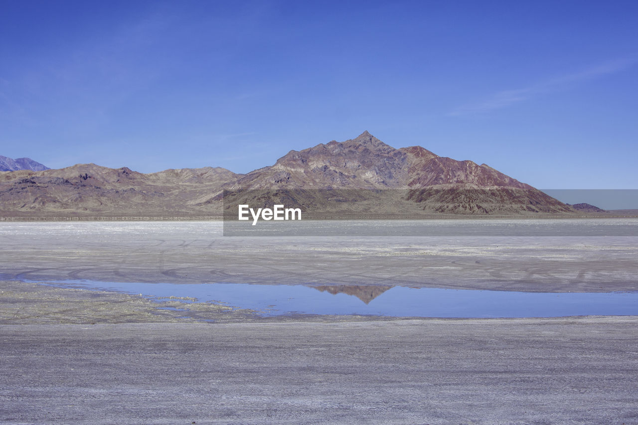 Bonneville salt flats with water. 