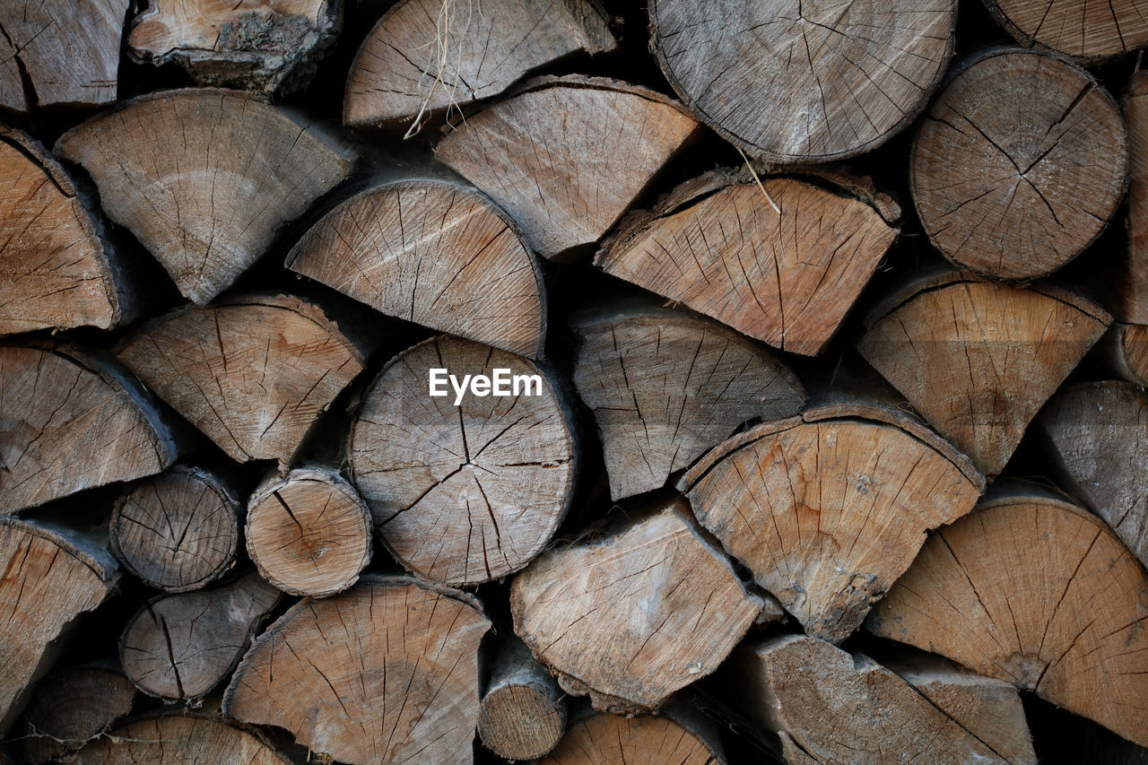 Cutted wood ready for fire close up background modern high quality prints