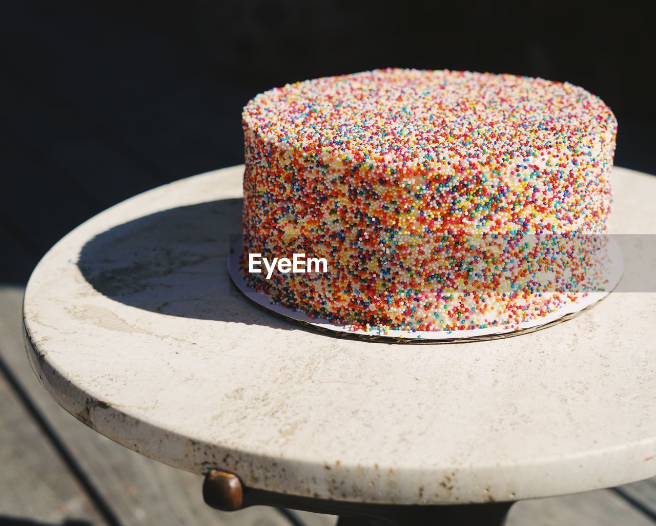 Close-up of cake on a table