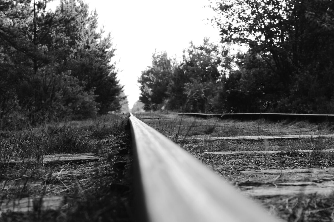 Railway track through countryside