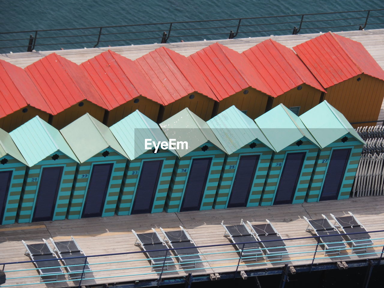 HIGH ANGLE VIEW OF ROOF AND BUILDING