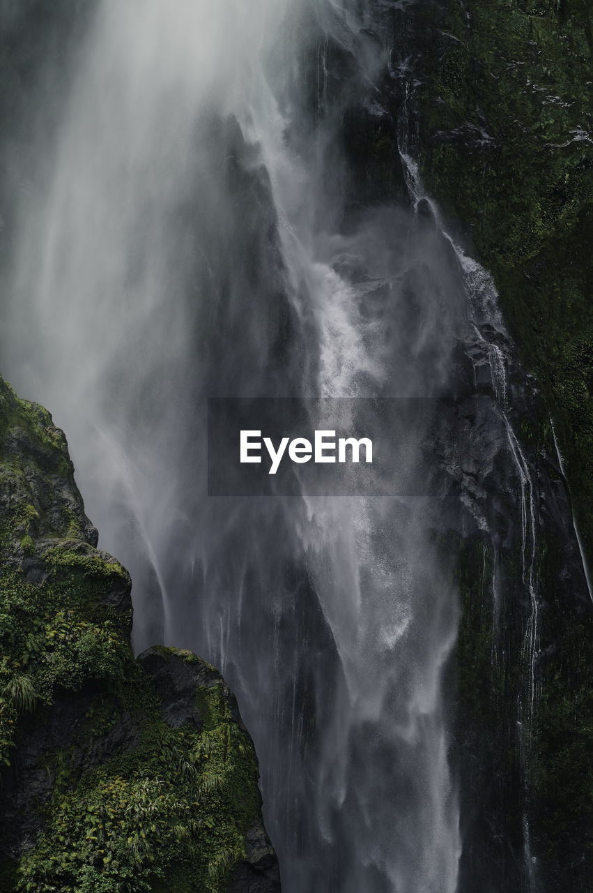 Close up view of a massive waterfall