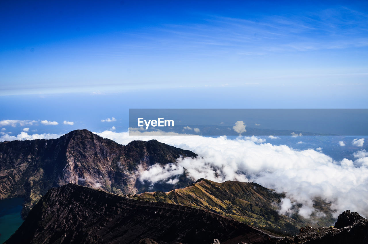 Rinjani mountin height ,lombok indonesia