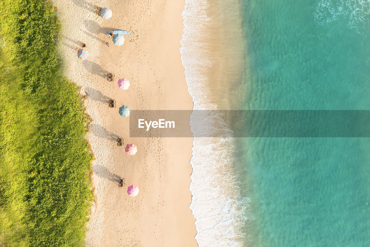 aerial view of beach against sky