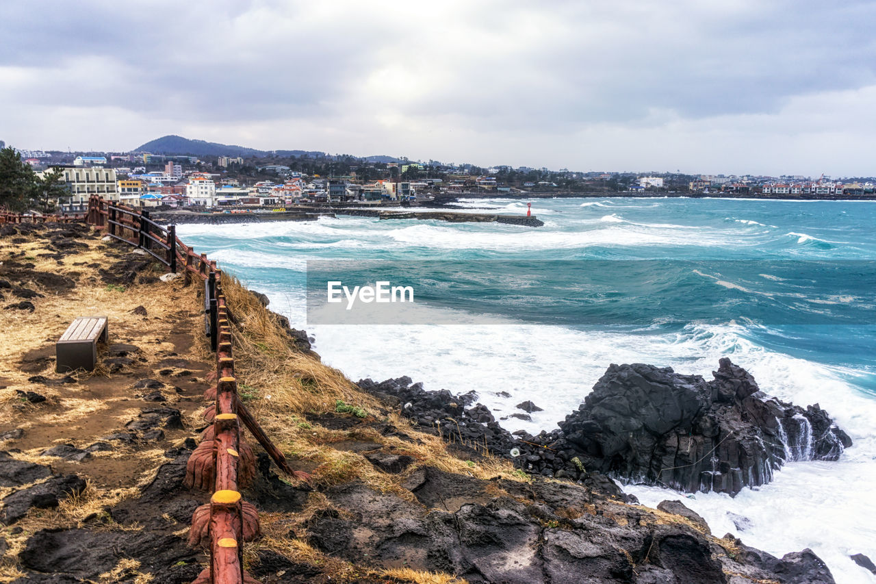 Scenic view of sea against sky