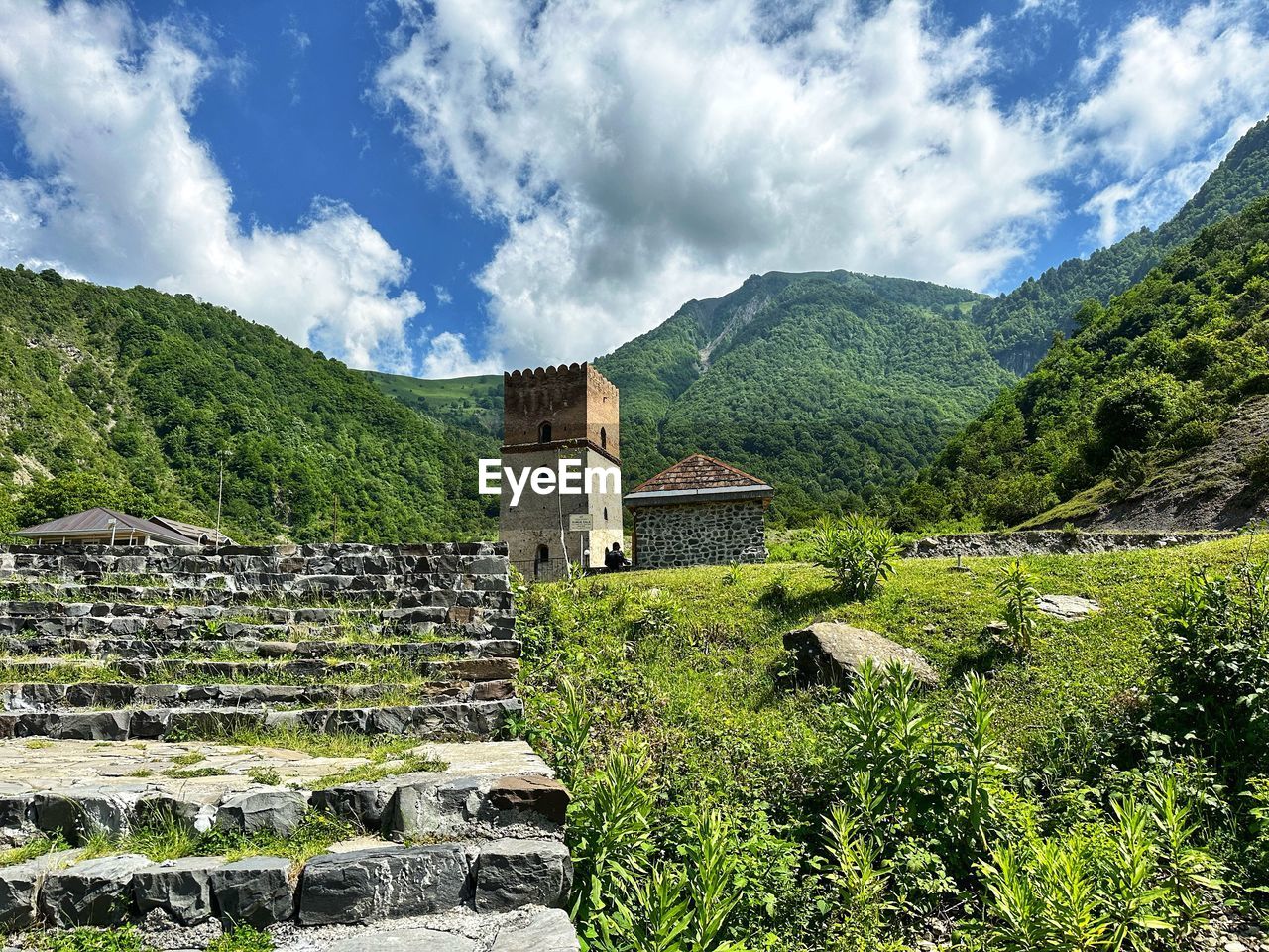 View of old ruins against sky