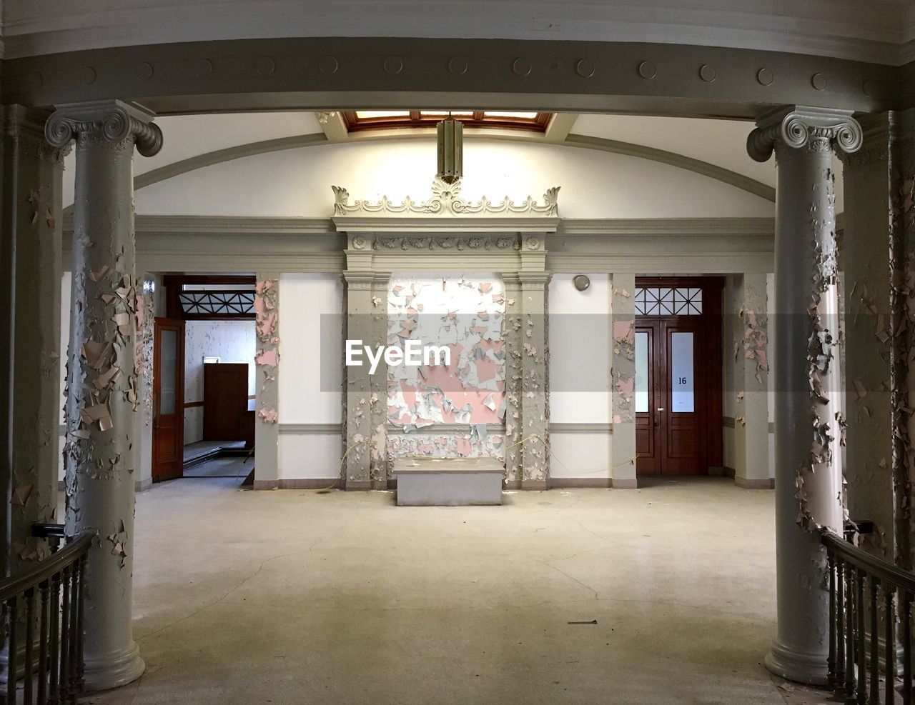 ENTRANCE OF HISTORIC BUILDING WITH OPEN DOOR