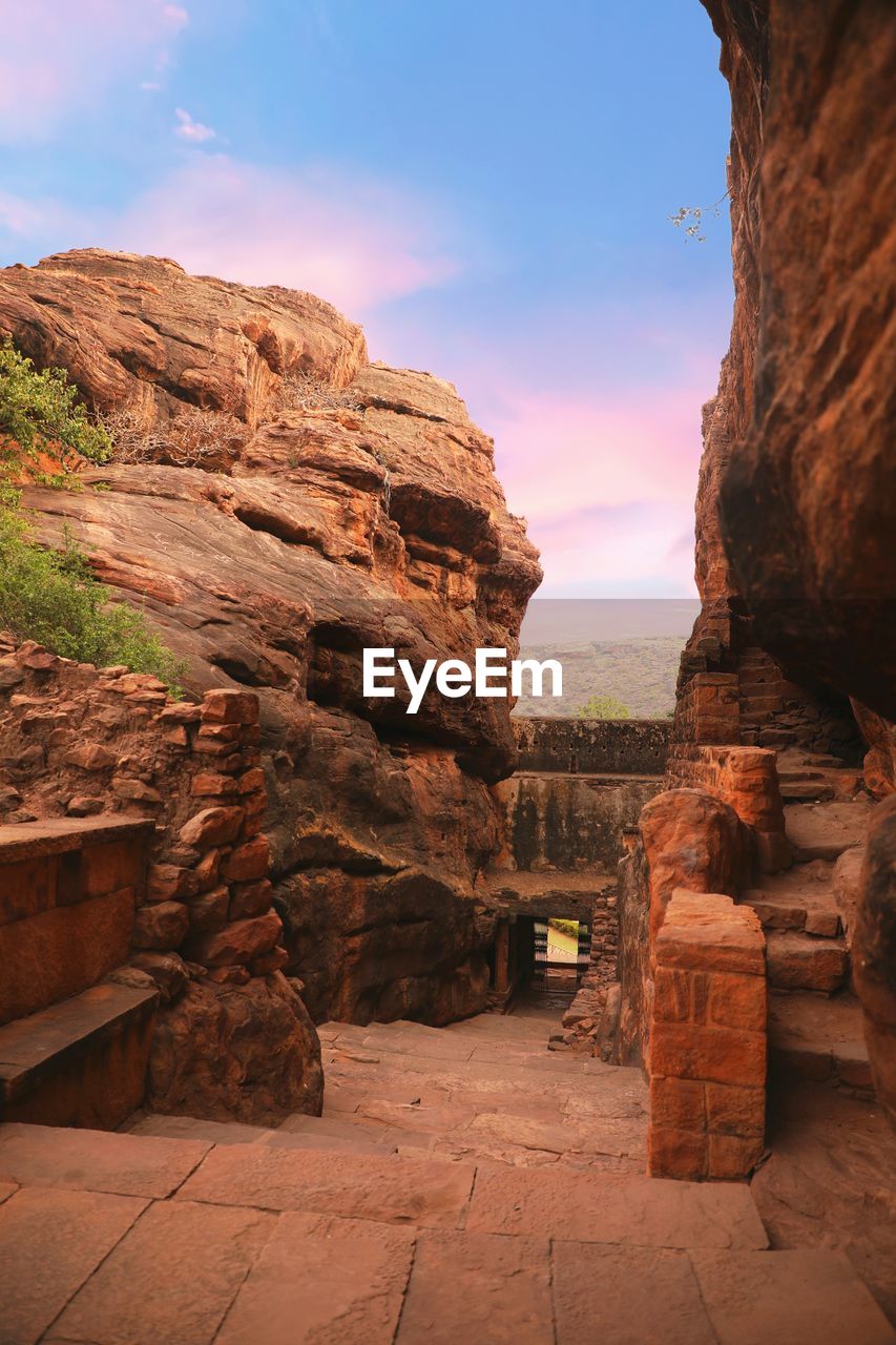 ROCK FORMATION AGAINST SKY