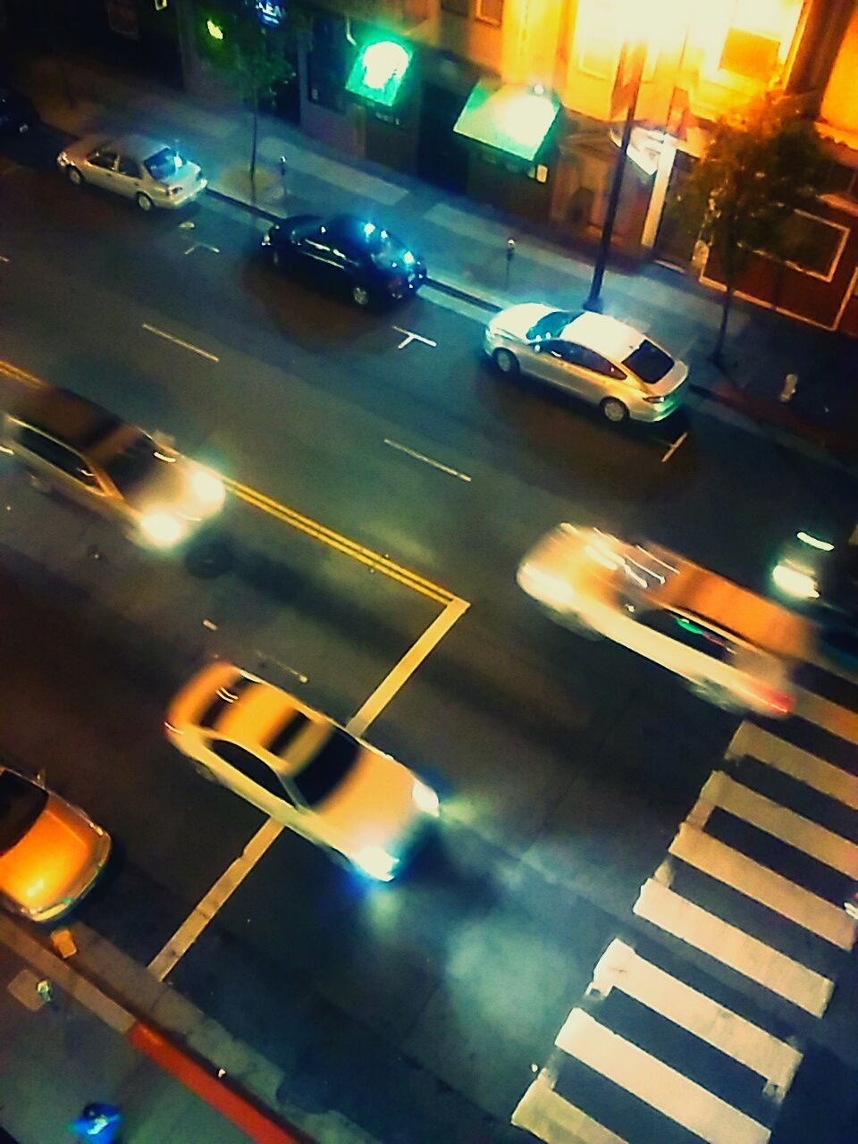 TRAFFIC IN CITY AT NIGHT