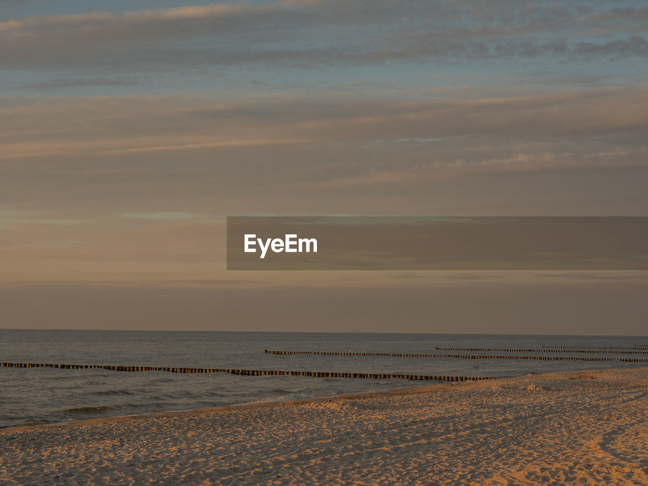 Sundown at the beach of zingst