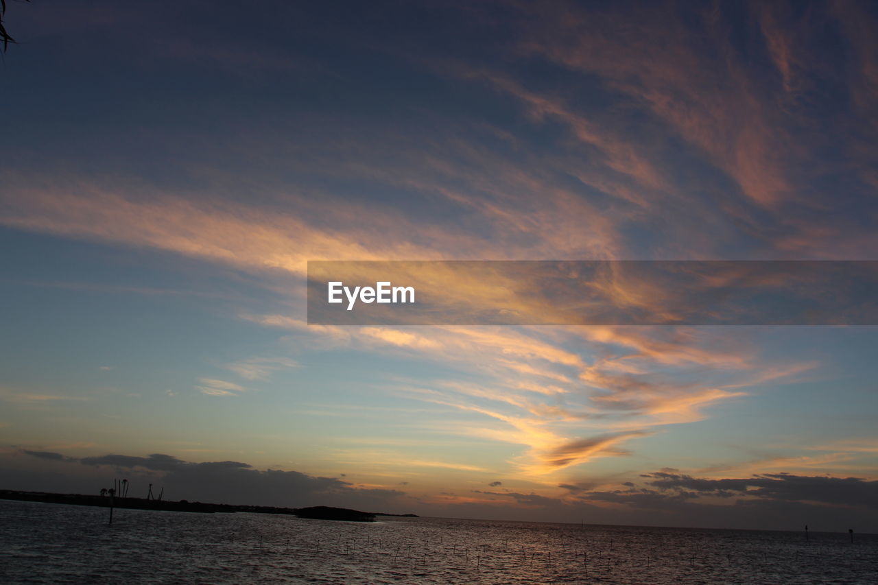 SCENIC VIEW OF SEA DURING SUNSET