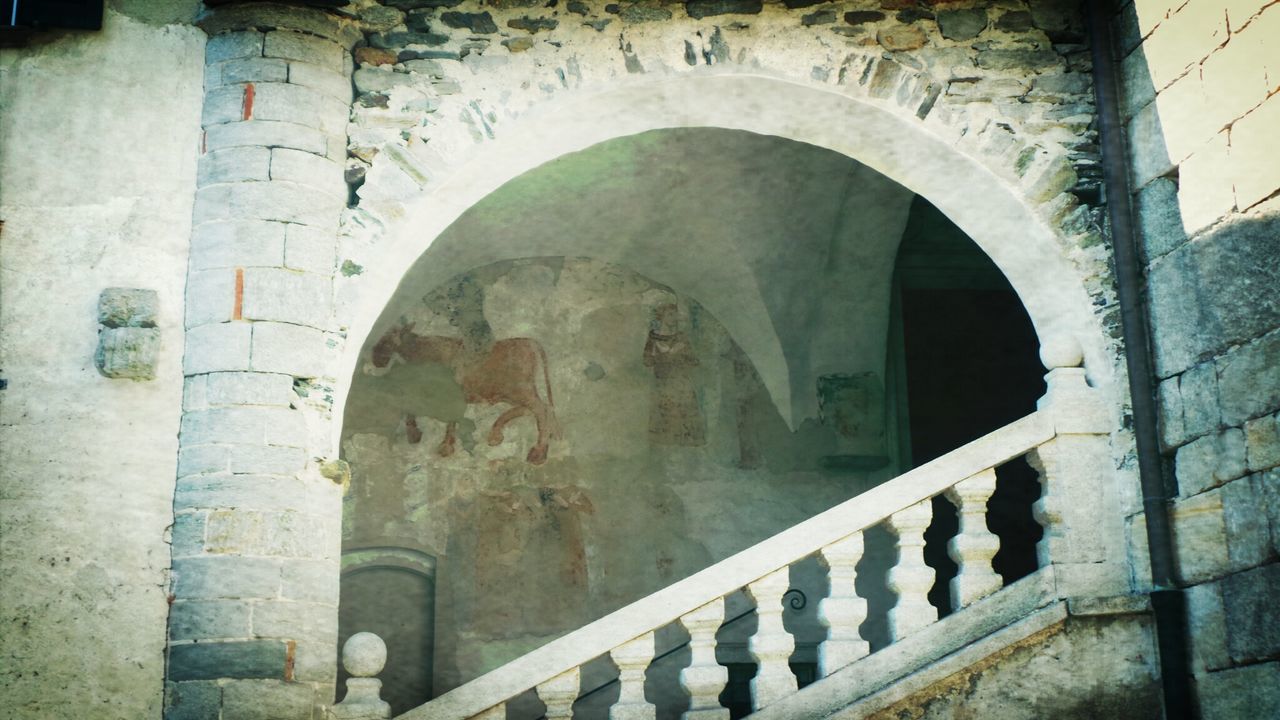 View of arch and staircase