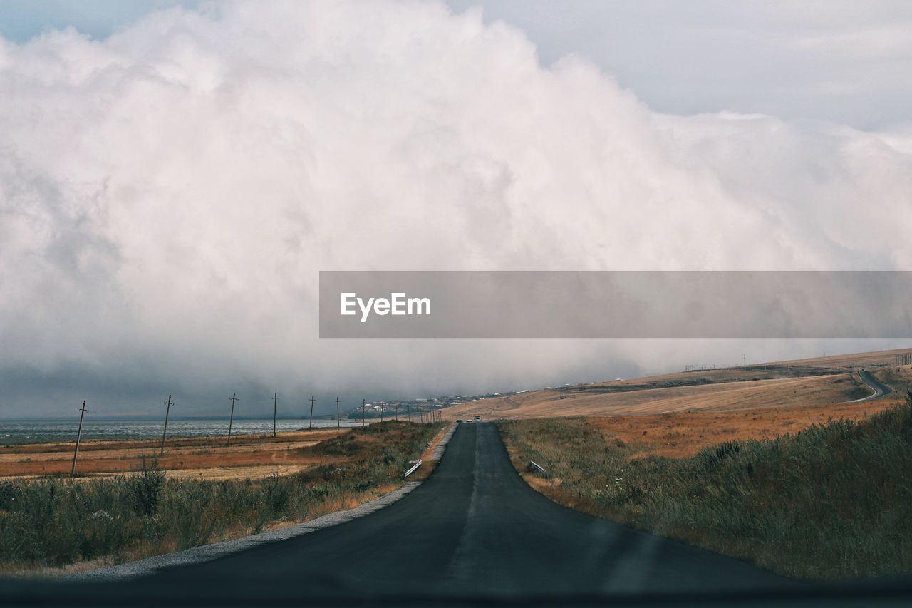 Panoramic view of road against sky