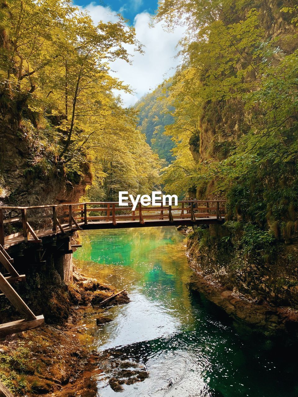 Bridge over river against sky