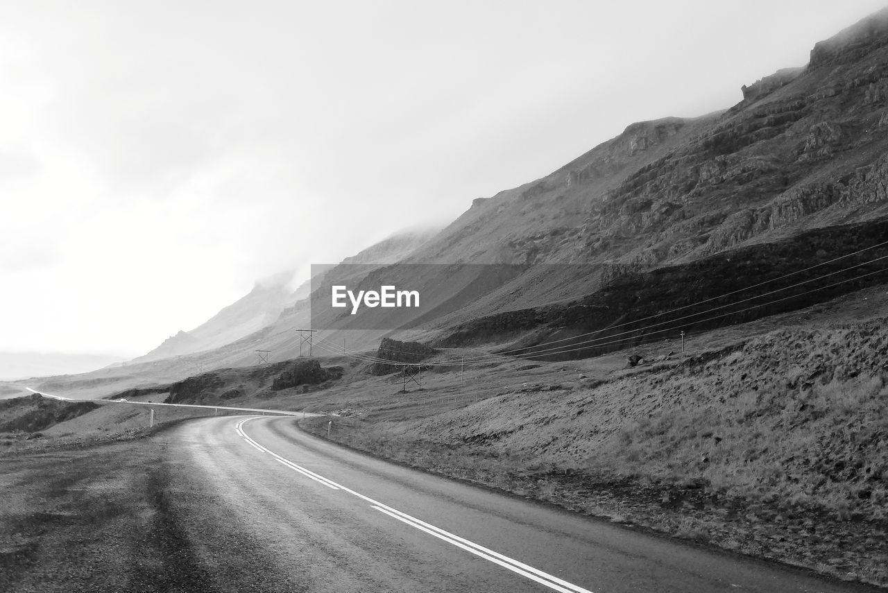 EMPTY ROAD ALONG LANDSCAPE