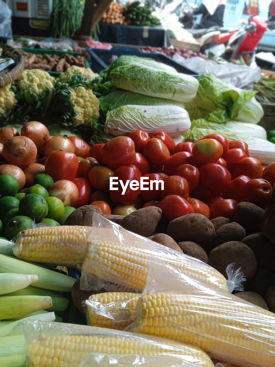 Full frame shot of vegetables for sale at market stall