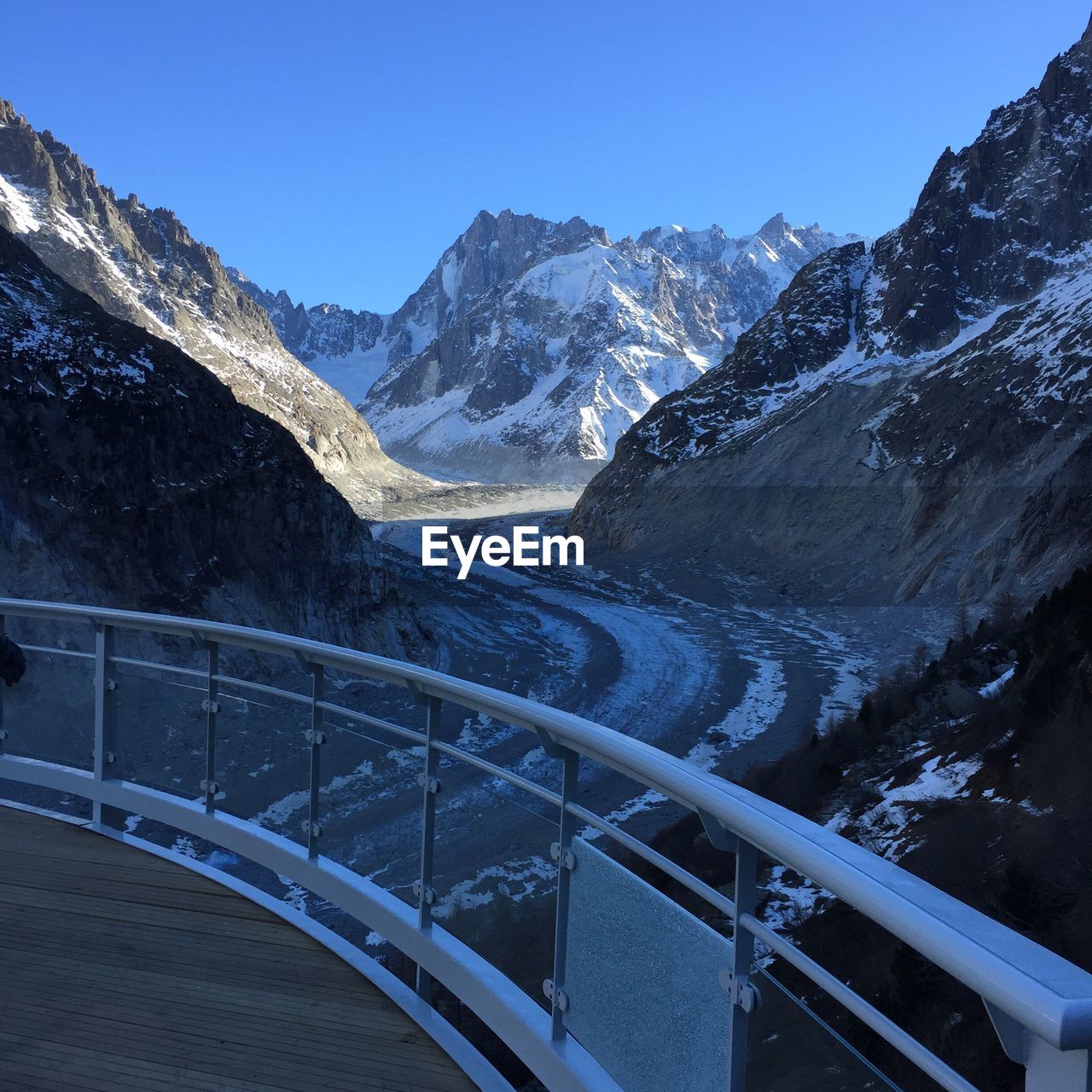 Scenic view of snow mountains against sky