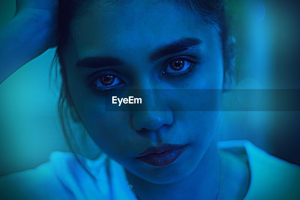 Close-up portrait of beautiful woman