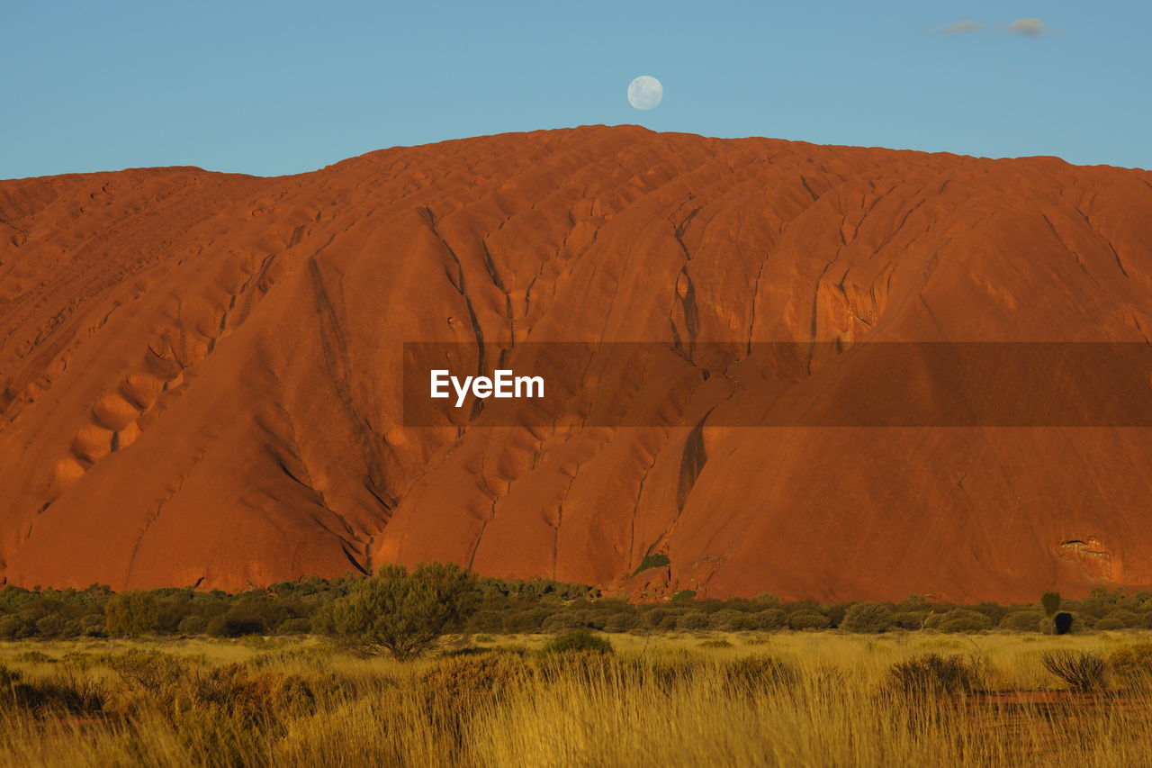 Scenic view of desert against sky