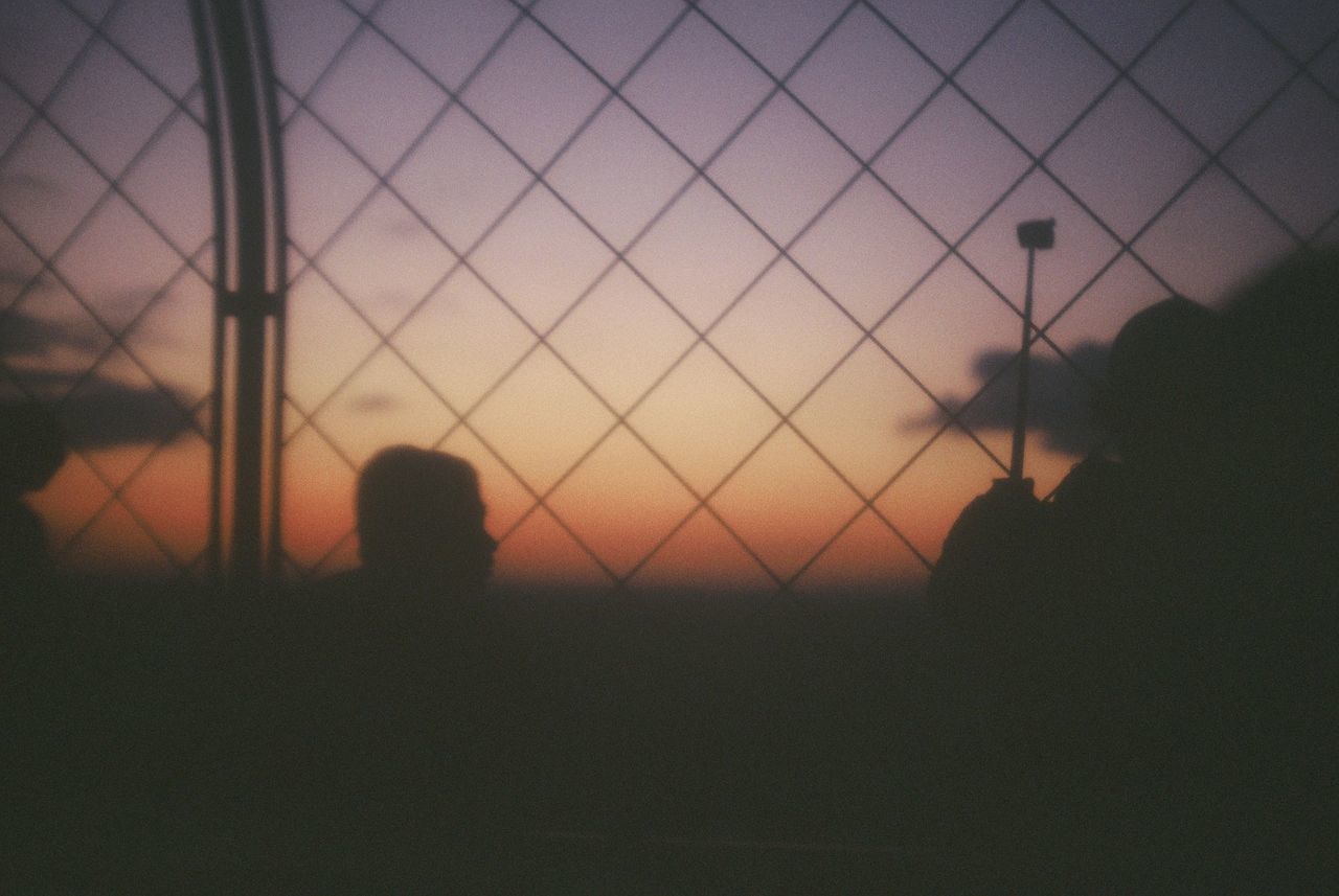 On the top of tour eiffel...i liked the silhouette.