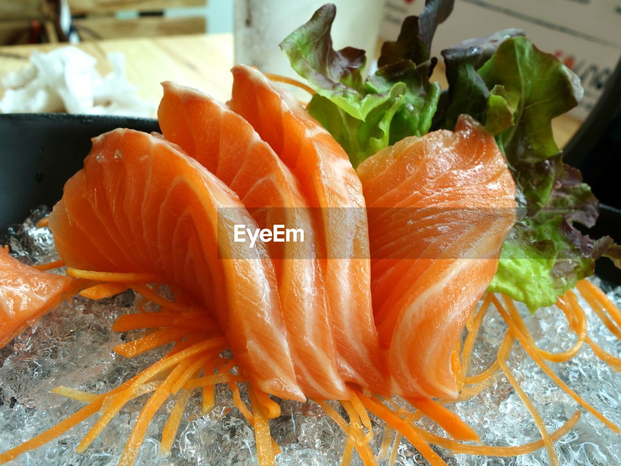 Close-up of sushi in plate