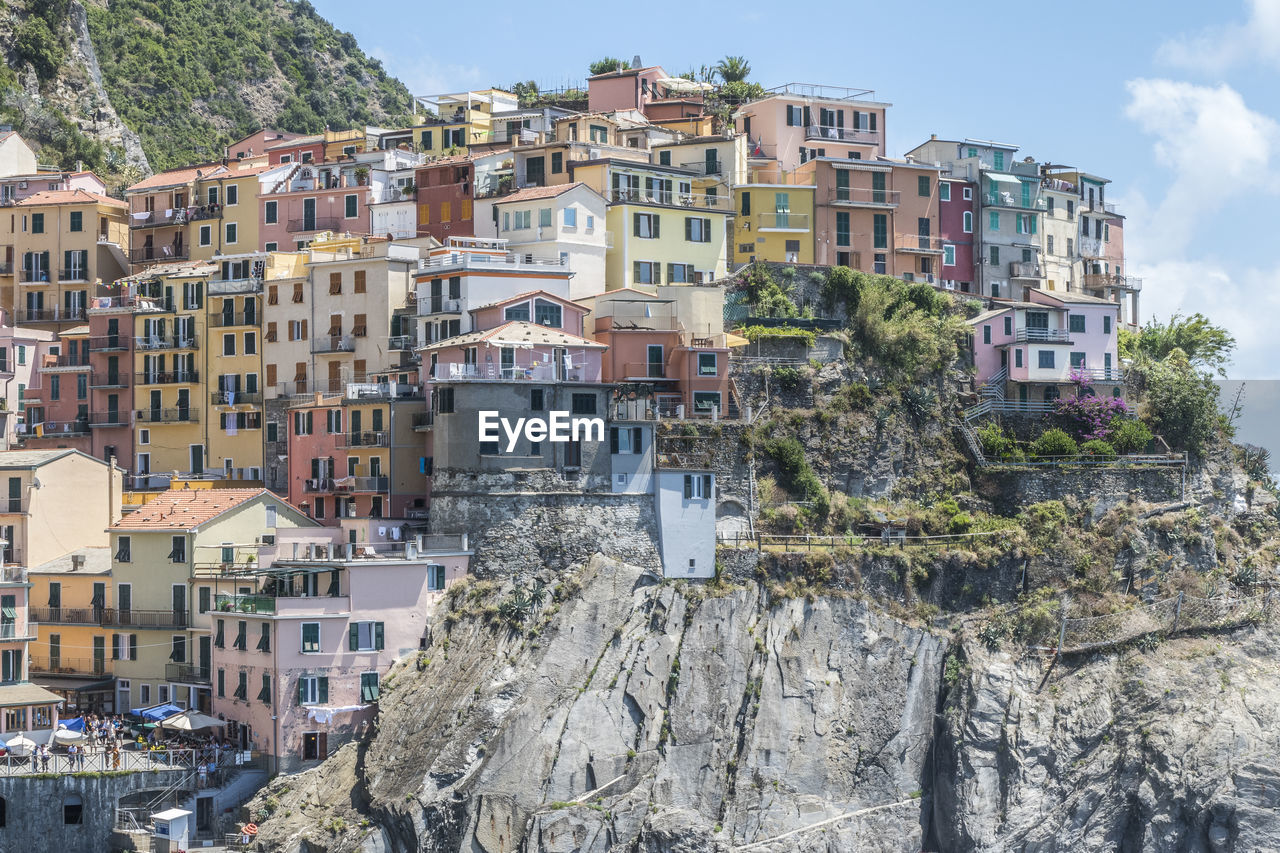 Aerial view of manarola in the cinque terre