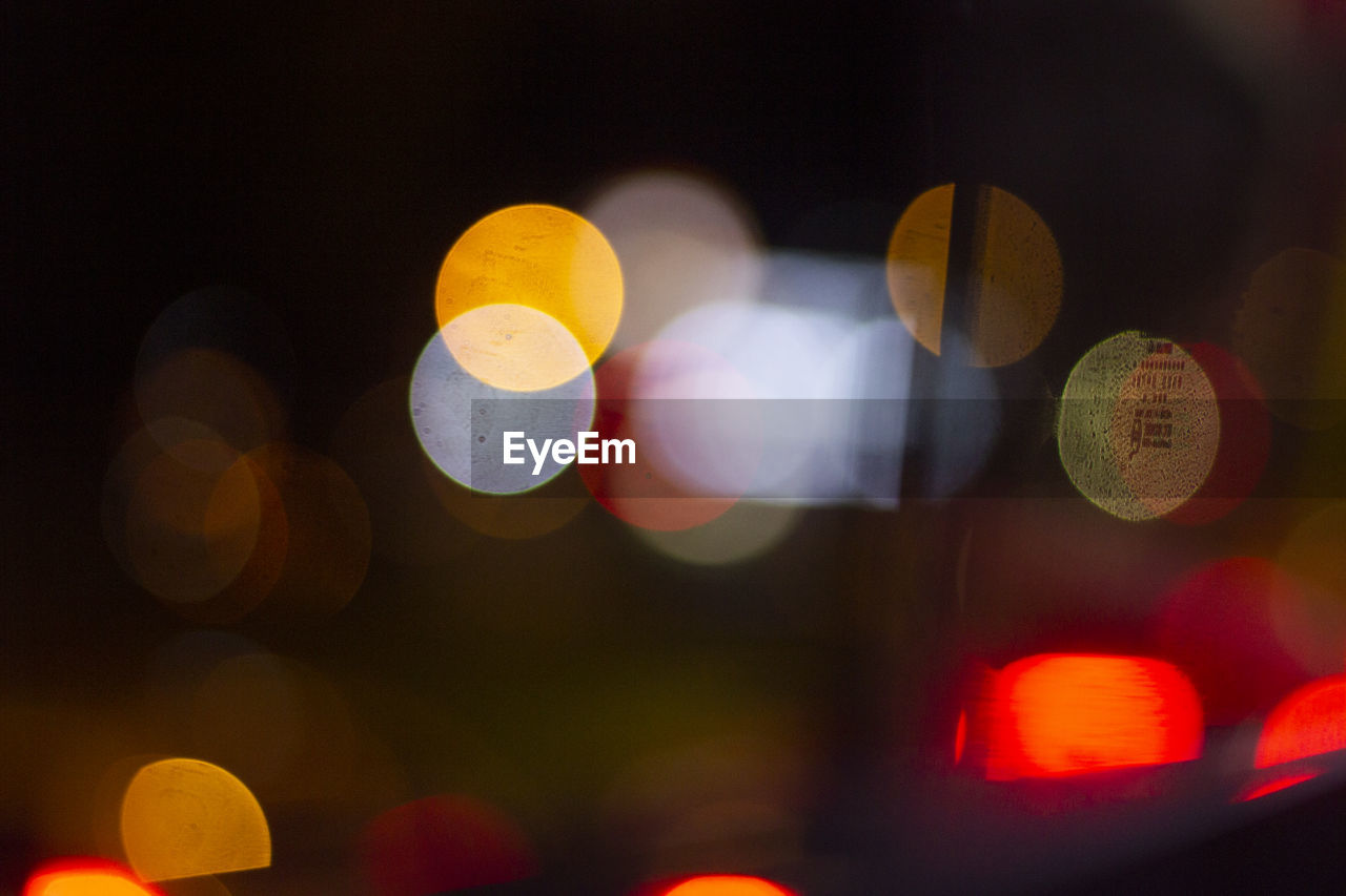 Defocused lights at night