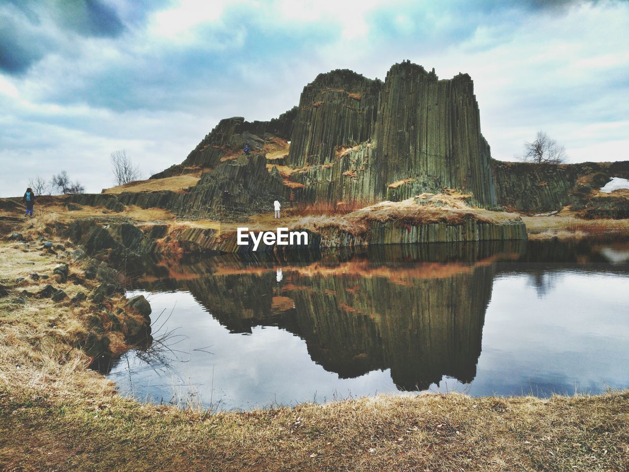 REFLECTION OF CLOUDS IN LAKE